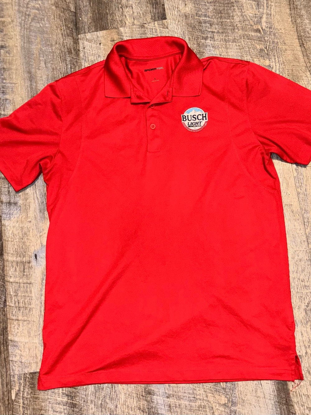 Busch Light Beer Red Golf Polo Shirt Men’s Large